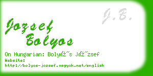 jozsef bolyos business card